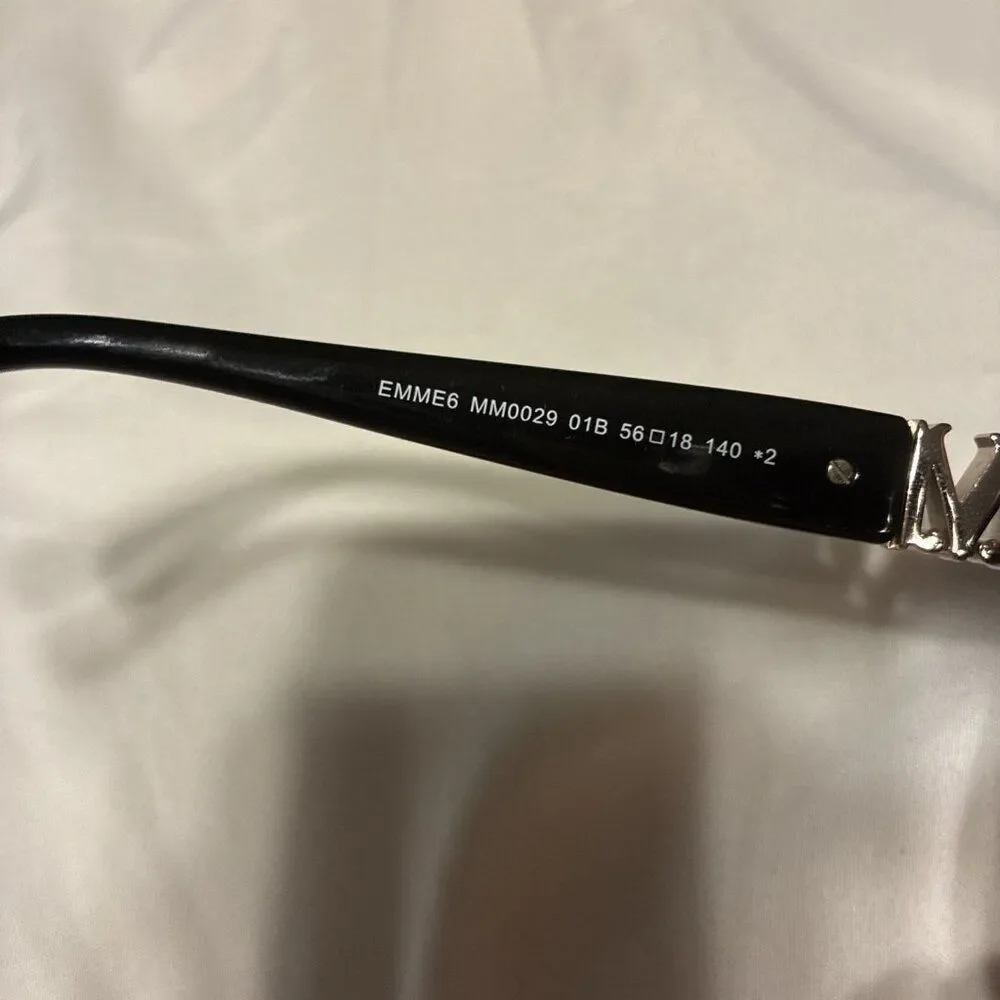 Max Mara Authentic Black Cat Eye Sunglasses - Picture 7 of 8